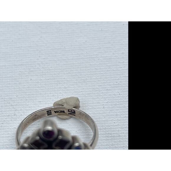 Nicky Butler Signed Ruby Multi Gemstone Ring - Sterling Silver - Size 12 - Picture 5 of 6